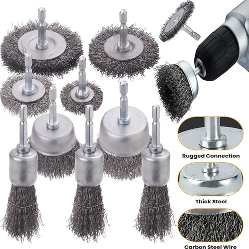 10pcs wire brush - brush, wheel